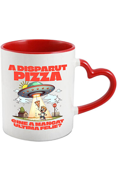 StoryGift Romania Cana cu Nava Spatiala Curte Copil Cu Felie DE Pizza Rapire ...