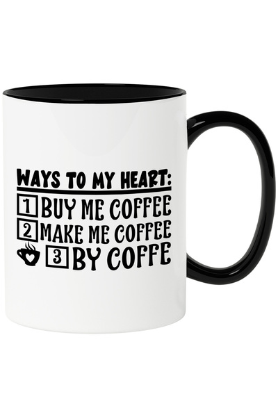 StoryGift Romania Cana pentru cei care pun cafeaua pe primul loc cu Maner Neg...