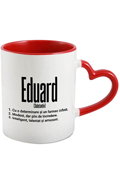 StoryGift Romania Cana Cu Numele Eduard, Determinare, Modest, Inteligent, Amu...