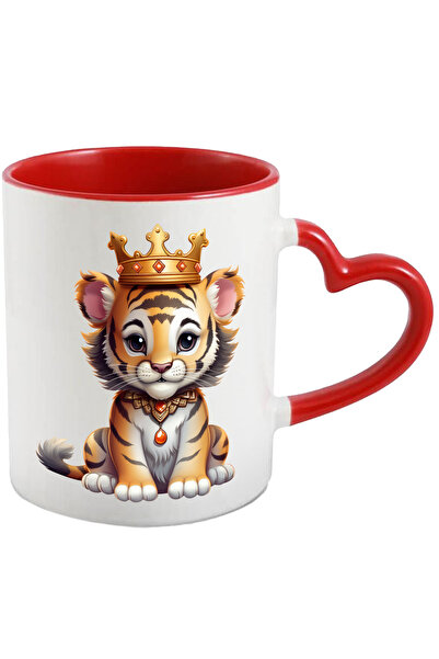 StoryGift Romania Cana cu un pui de tigru care poarta o coroana regala | nobi...