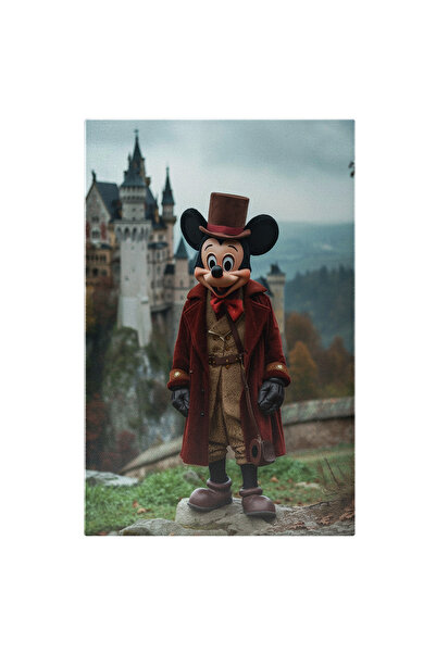 StoryGift Romania Tablou Canvas: Turistul Mickey In Palton Rosu Cu Papion Si ...