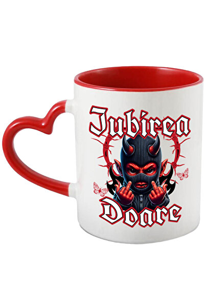 StoryGift Romania Cana cu Diavol Aratand Semn Obscen Text Iubirea Doare Valen...