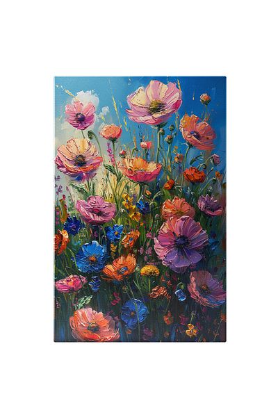 StoryGift Romania Tablou Canvas Iarba Verde Langa Floricele Colorate Si Gingase Inflorite Frumos, Lovely And Fre