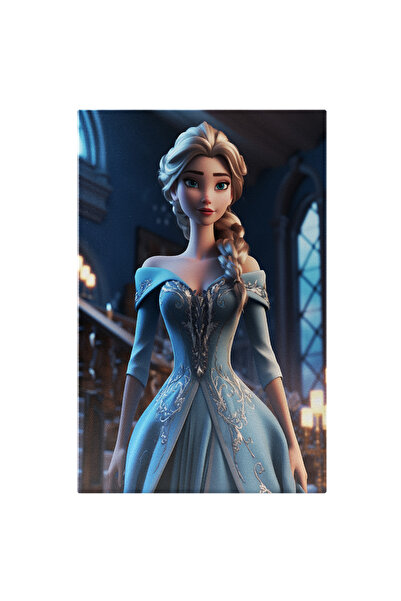 StoryGift Romania Tablou Canvas: Printesa Disney Fronzen Elsa Cu Infatisarea Frumoasa Si Par Blond In Rochie Cu