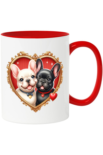 StoryGift Romania Cana cu o catelusa si un catel Pug | ilustratie | cadru in ...