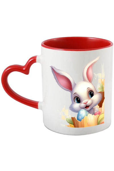 StoryGift Romania Cana cu un iepuras alb | ilustratie | oua vopsite | sarbato...