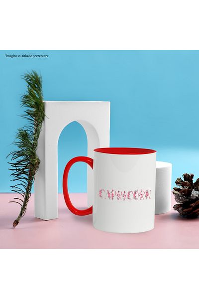 StoryGift Romania Mug With Name Capricorn, Floral, Colorful, Creative, Beautiful, Unique, 330ml, Ceram, With ,STG