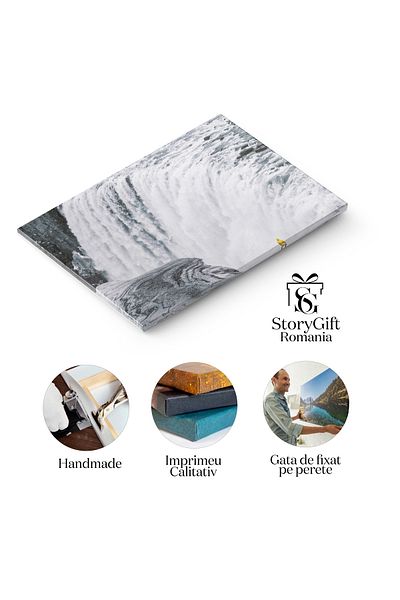 StoryGift Romania Tablou Canvas Puterea Imensa A Cascadelor Dettifoss Din Islanda Aventura, Cascada, Peisaj, Desc