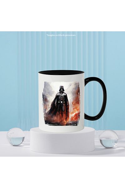 StoryGift Romania Mug With Anakin Skywalker, Darth Vader, Water, Explosion, Rain, SF, Multicolor 330, With ,STG