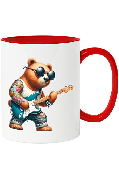 StoryGift Romania Cana cu un urs tatuat care canta la chitara | ilustratie | ...