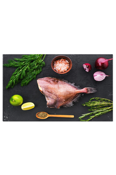 StoryGift Romania Canvas Print - Crimson Bream: Culinary Delight in Detail