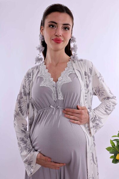 ByLohusa Effortt Gray Pregnant Maternity Set
