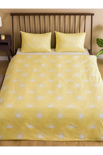 LC Waikiki LCW HOME Σετ Παπλωματοθήκη Βαμβακερή Μικτή Ηλιακή στάμπα