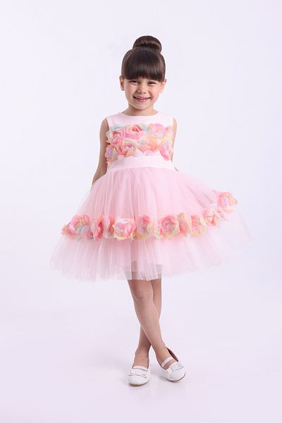 Ahenk Baby Kids Ahenk Girl Baby Rose Wedding Dress