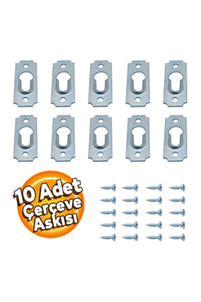 akçehome 10 Ad. Gizli Çerçeve Askısı Bombeli Dar Model - Metal Tablo Askı Apa...