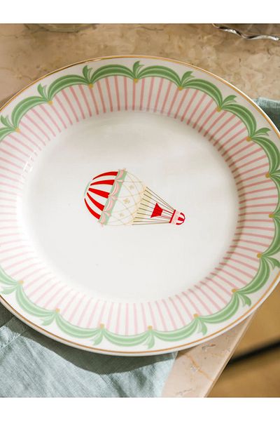 LC Waikiki Lcw Home Mixed Printed Porcelain Cake Plate 19 cm