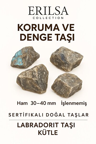Erilsa Sertifikalı Ham İşlenmemiş Labradorit Taşı Kütle – El Taşı Spiritüel K...