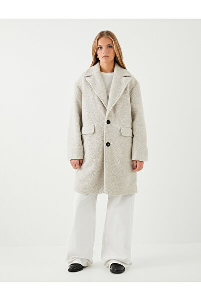 Koton Dámský kabát Ecru Melange