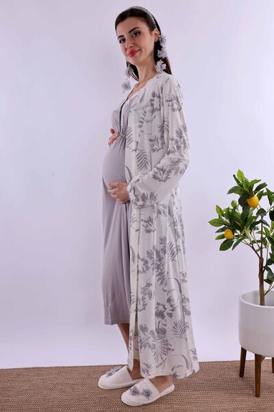 ByLohusa Effortt Gray Pregnant Maternity Set