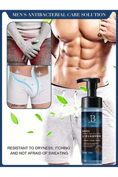 Kormesic Men's Intimate Care Gel Foaming Cleansing Liquid for Intimate Cleansing - 150 ml