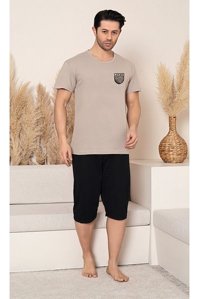 ASMATEKSTİL Men's Capri Pajama Set