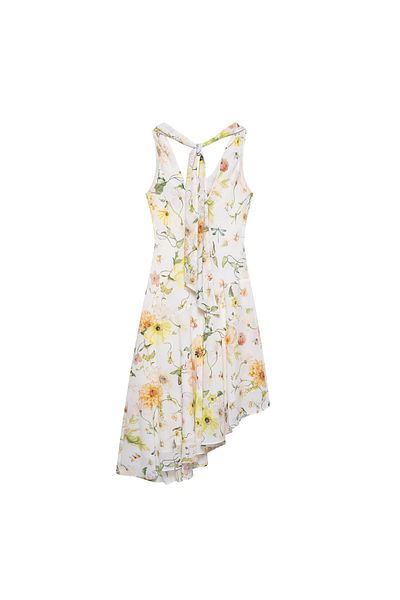 Pretty Dress Women's dress with soft floral print - elegant and distinctive design