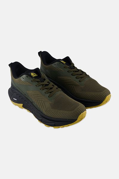 RBX Men Brand Logo Lace Up Outdoor Shoes, Olive