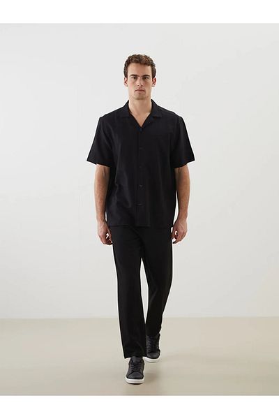 LC Waikiki Ανδρικό πουκάμισο με κοντό μανίκι λινό look