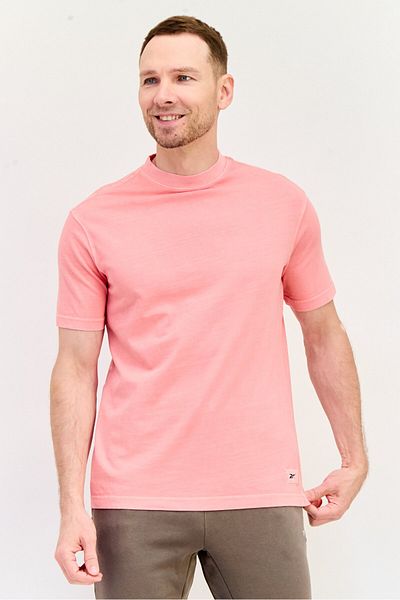 Reebok Men Sportswear Fit Short Sleeve Outdoor T-Shirt, Pink