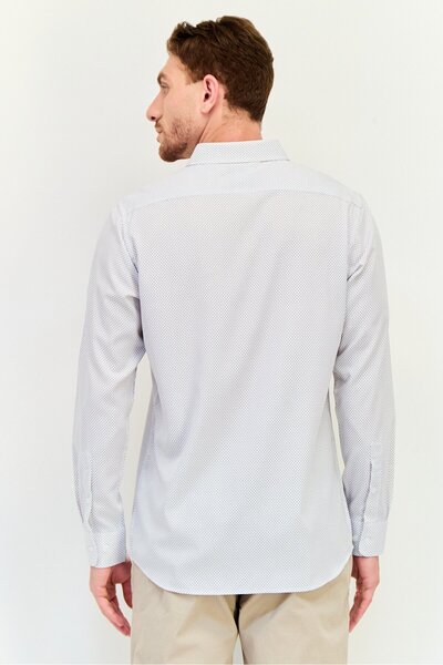 Scotch & Soda Men Modern Fit All Over Print Long Sleeve Dress Shirt, Multicolor