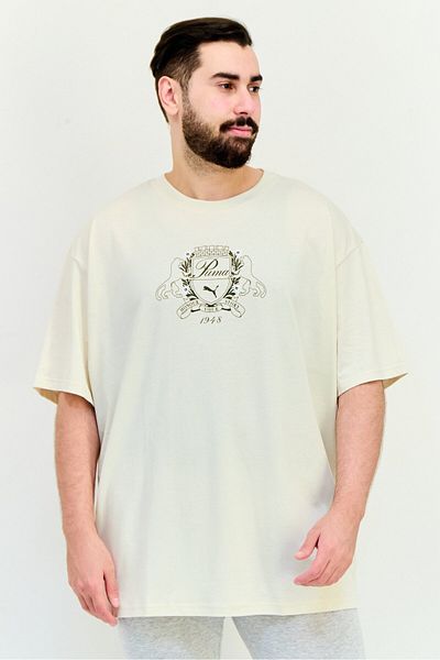 Puma Men Relaxed Fit Short Sleeve Outdoor T-Shirt, Off White