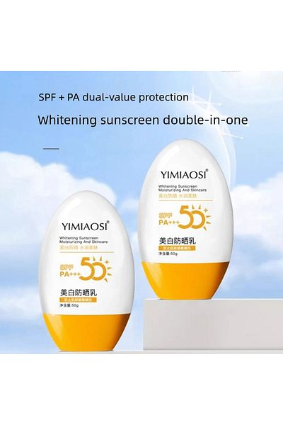 unbranded Whitening sunscreen cream SPF50 PA+++, lightweight, non-greasy, moisturizing, water-resistant, provides protection