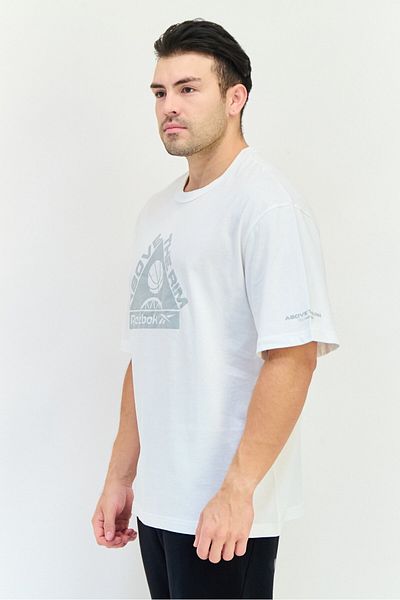 Reebok Men Sportswear Fit Short Sleeve Outdoor T-shirt, White
