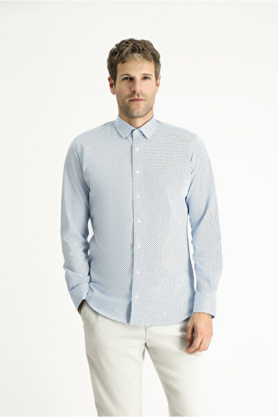 Kiğılı Cămașă din bumbac slim fit cu imprimeu - mânecă lungă