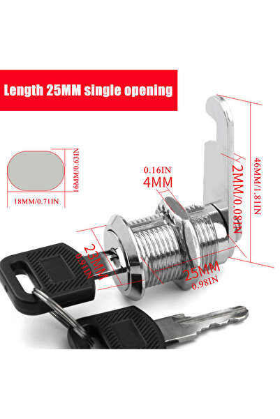 Choice1 No 25mm Single Unlock Set,1 Pack Keyed Alike 25,30,35,40mm Cam Locks ...