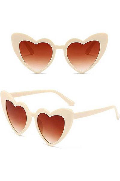 Skygo Cream Color Heart Shaped Party Glasses 15X5 cm