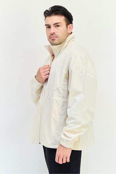 adidas Men Sportswear Fit Outdoor Corduroy Track Jacket, Off White