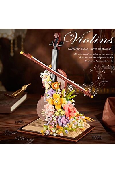 Choice كمان الزهرة الأبدية جيتار كهربائي كمان بيانو يوكليلي تجميع مكعبات بناء لعبة إبداعية