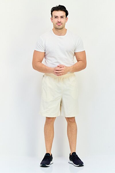 adidas Men Sportswear Fit Brand Logo Training Shorts, Cream