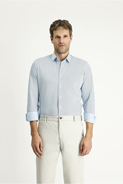 Kiğılı Cămașă din bumbac slim fit cu imprimeu - mânecă lungă