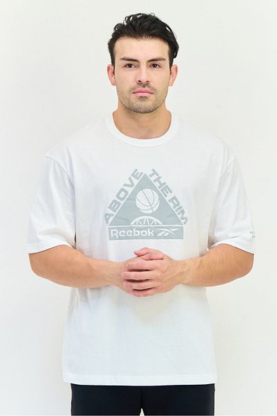 Reebok Men Sportswear Fit Short Sleeve Outdoor T-shirt, White