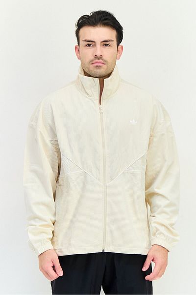 adidas Men Sportswear Fit Outdoor Corduroy Track Jacket, Off White