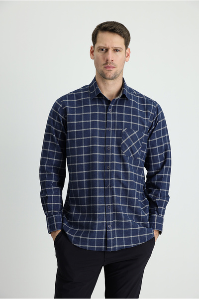 Kiğılı Uzun Kol Regular Fit Ekose Oduncu Pamuklu Gömlek