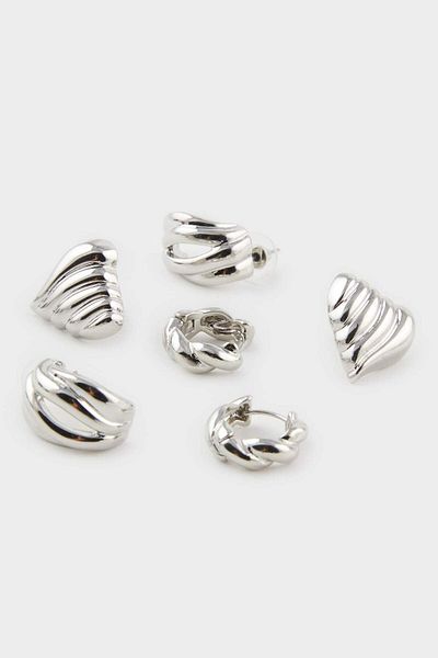 DeFacto Women's 3-Piece Gold Earrings E9077Axns