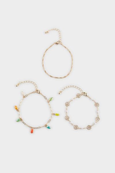 DeFacto Women's 3-Piece Gold Bracelet F3641Axns