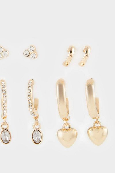 DeFacto Women's 6-Piece Gold Earrings E9076Axns