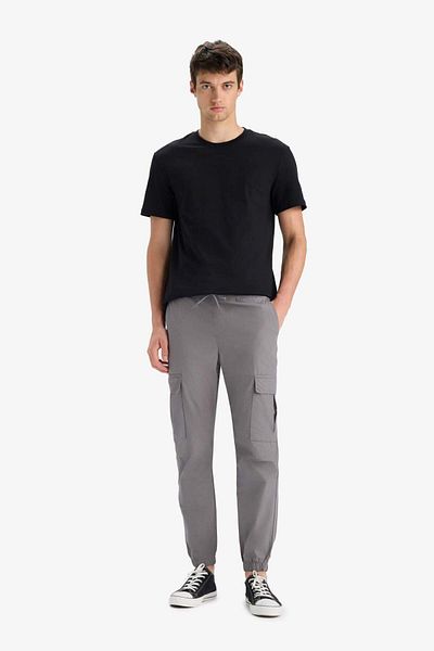 DeFacto 100% Cotton Regular Cargo Pocket Summer Jogger Parachute Pants E2181Ax25Sm