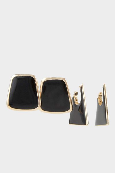 DeFacto Women's 2-Piece Black Earrings E9090Axns