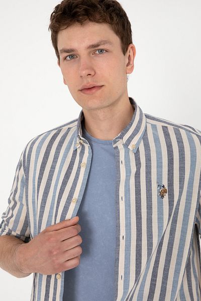 U.S. Polo Assn. Ανδρικό μακρυμάνικο πουκάμισο Indigo 50299575-vr028