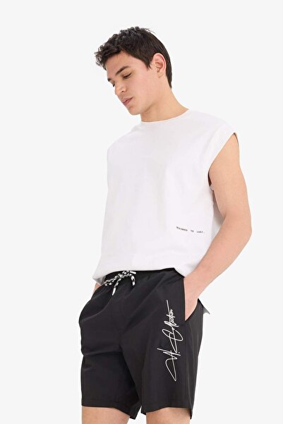 DeFacto Kurze, knielange Badeshorts mit normaler Passform und Fleece-Futter B7255AX25HS